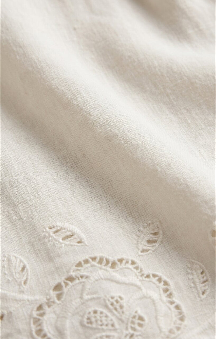 Z Supply Daya Embroidered Top-White