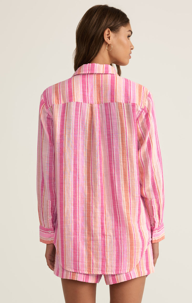 Z Supply Saturdays Stripe Gauze Shirt - Multi