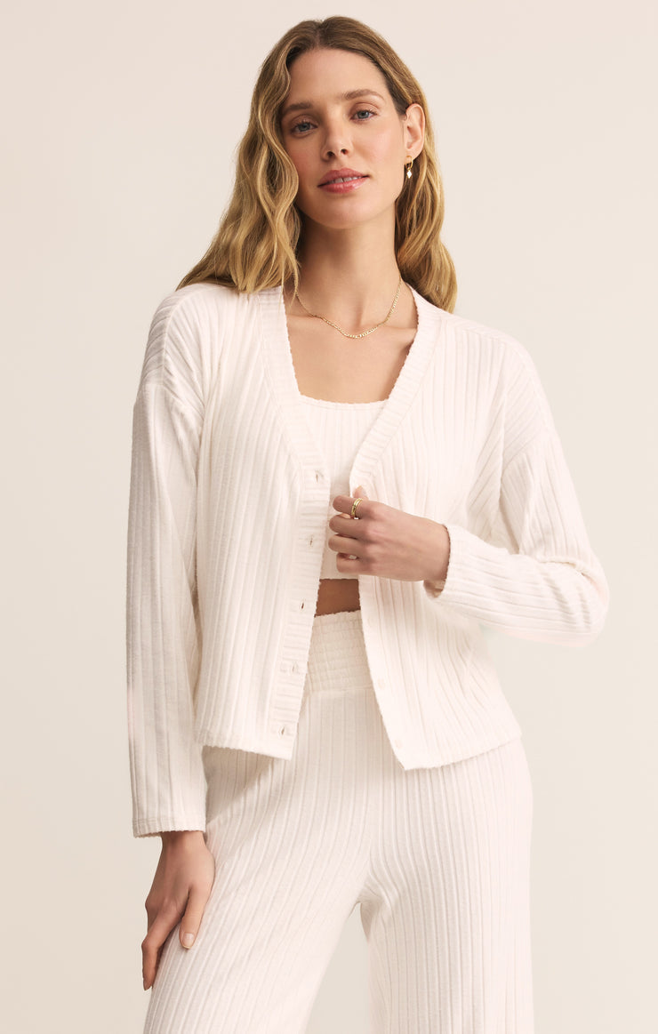 Z Supply Mara L/S Knit Cardigan- Vanilla Ice