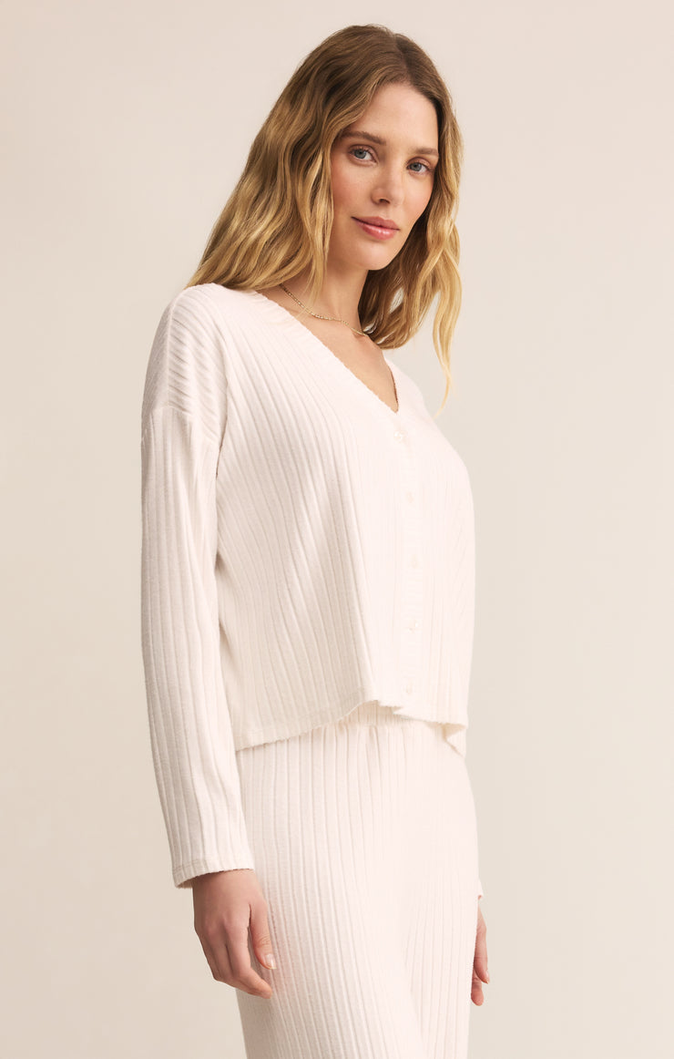 Z Supply Mara L/S Knit Cardigan- Vanilla Ice