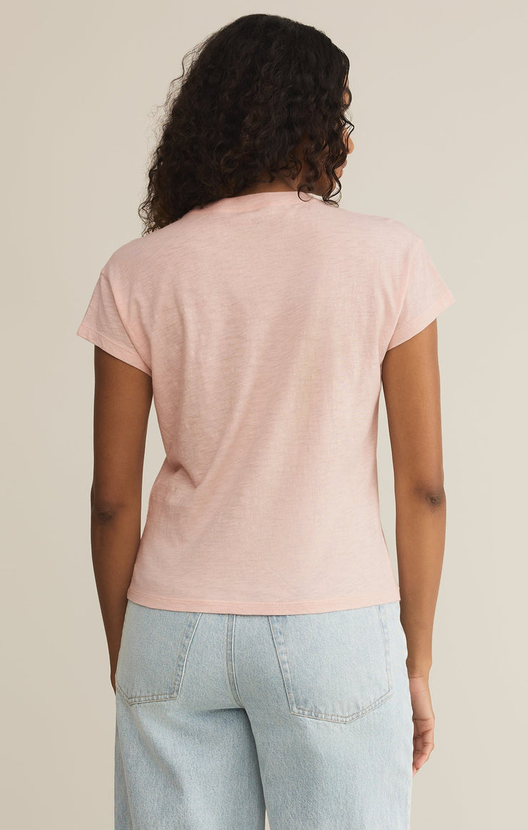 Z Supply Modern Slub Tee-Pink Salt