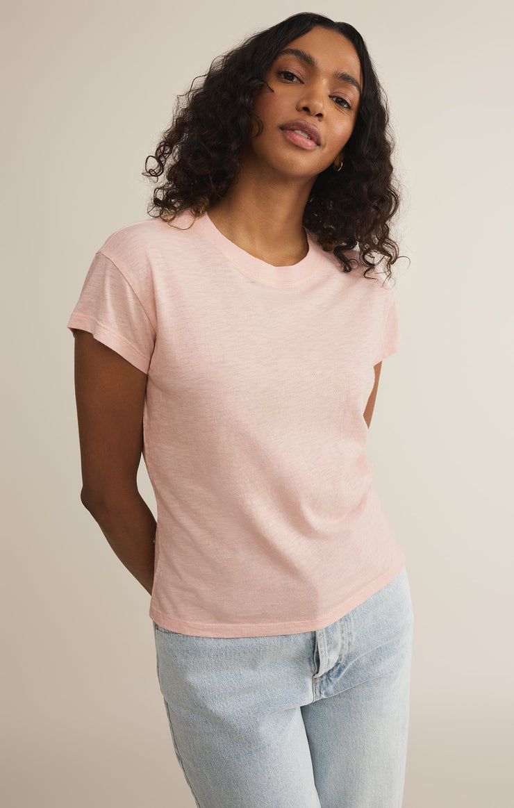 Z Supply Modern Slub Tee-Pink Salt
