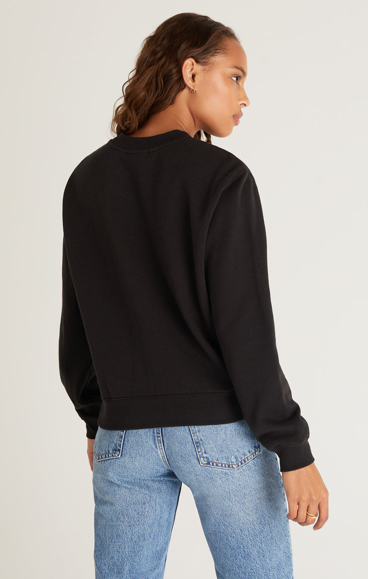 Z Supply Classic Crew Sweatshirt-Black