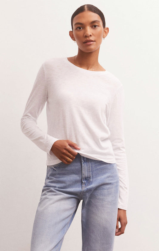 Z Supply Modern Slub L/S Tee-White