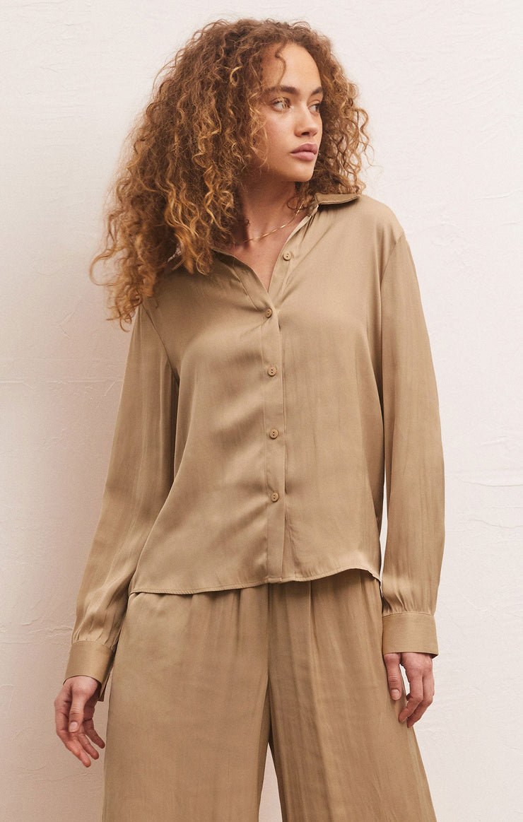 Z Supply Lux Sheen Top-Rattan