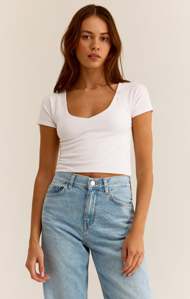 Z Supply Kallen Rib Top-White