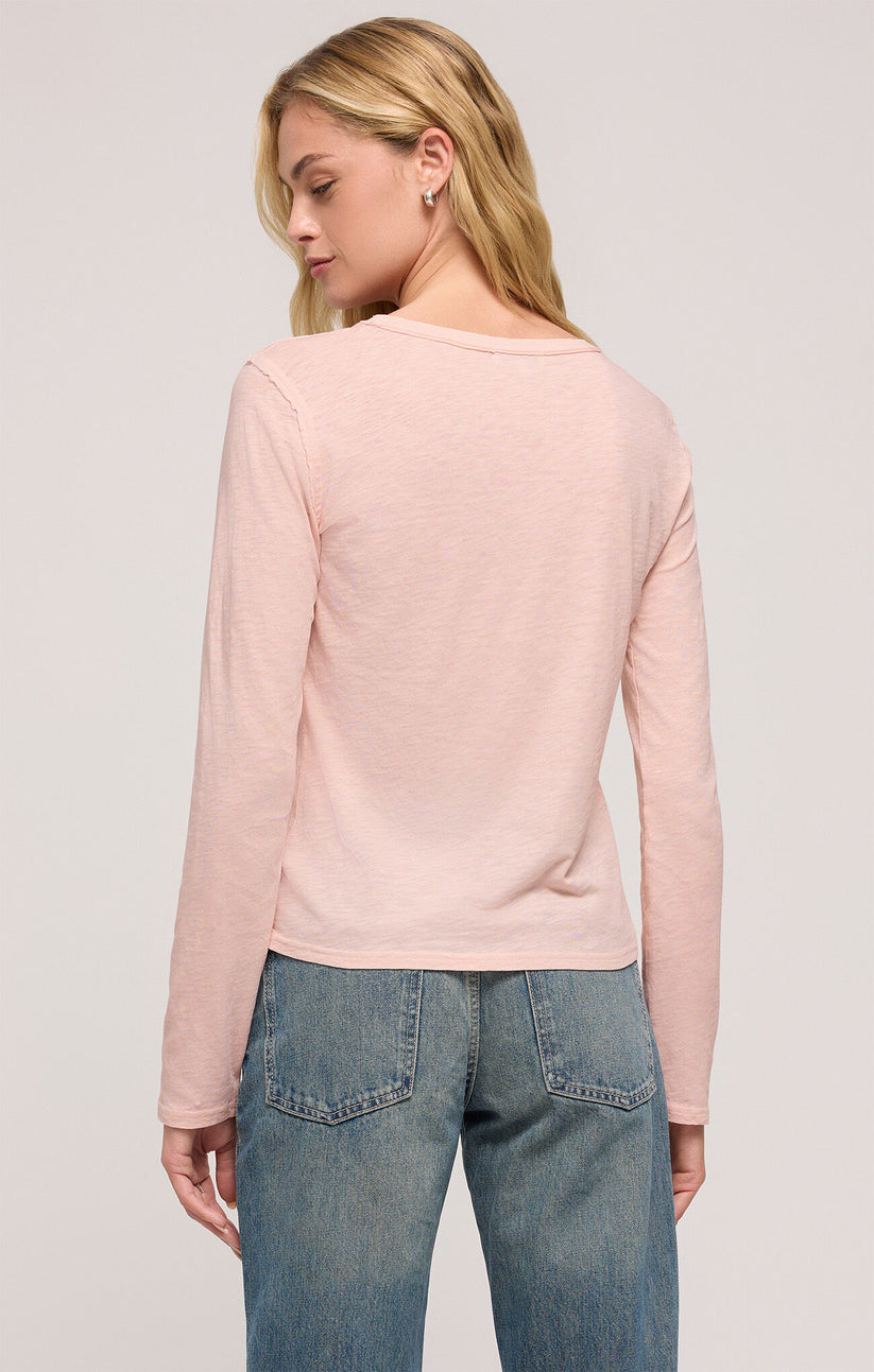Z Supply Arlet Slub Tee - Pink Salt