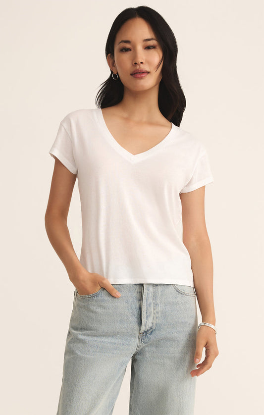 Z Supply Modern V-Neck Tee - White