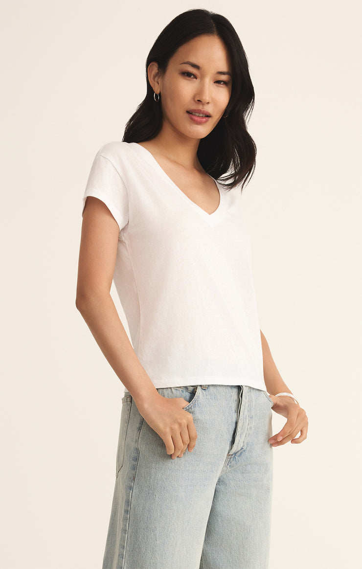 Z Supply Modern V-Neck Tee - White