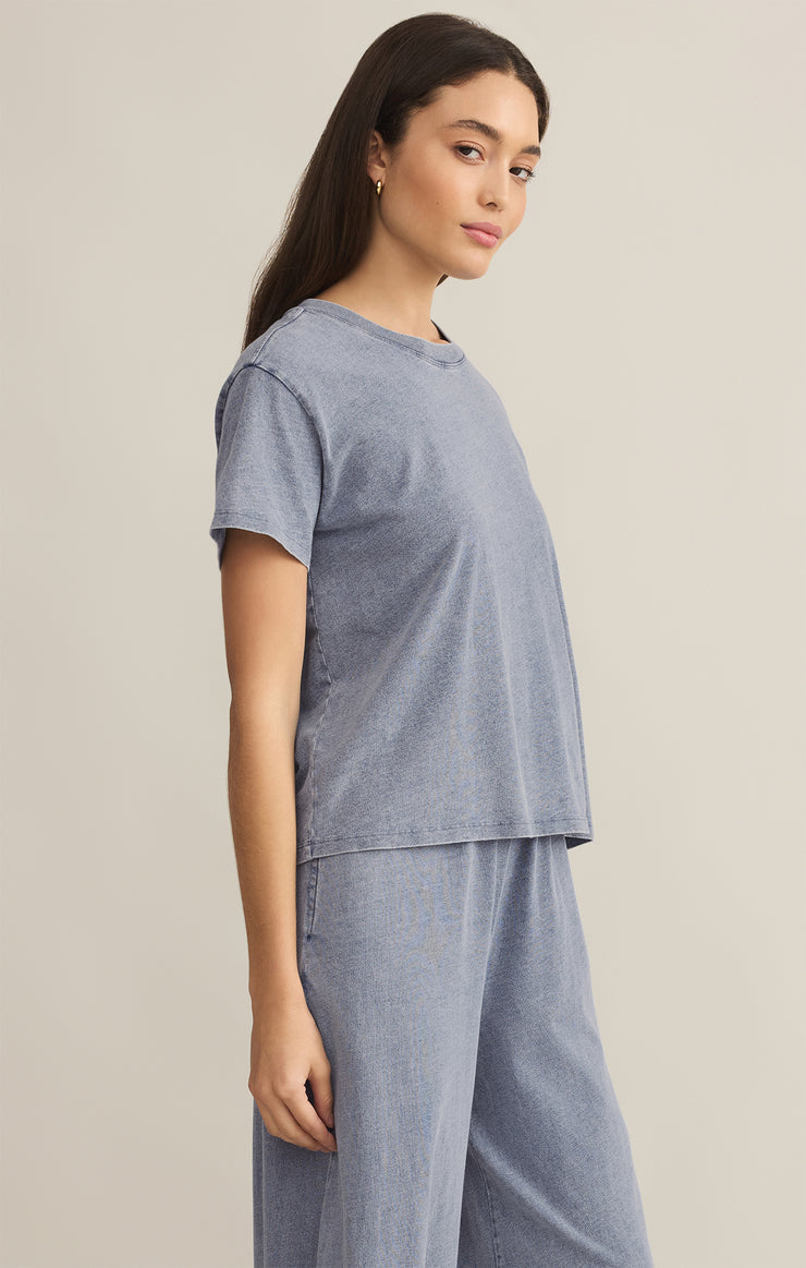 Z Supply Go To Tee - Medium Indigo
