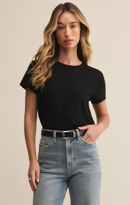 Z Supply Tourist Knit Jersey Tee -Black