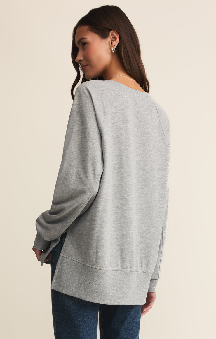Z Supply Modern V-Neck Weekender - Classic Heather Grey
