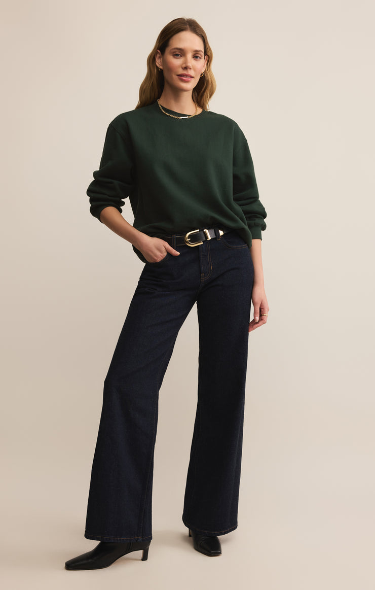 Z Supply Boyfriend Sweatshirt-Garland Green