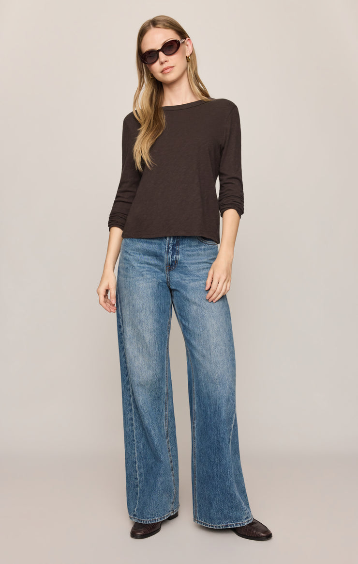 Z Supply Junie L/S Tee-Cocoa Bean