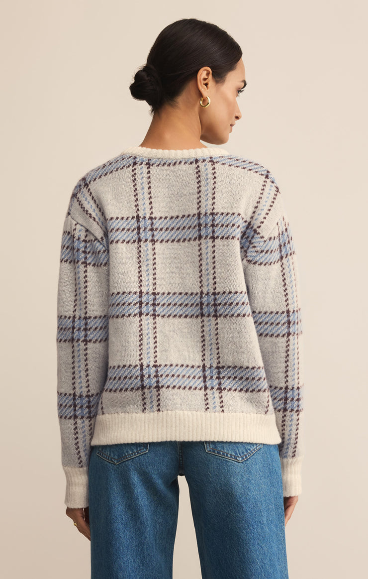 Z Supply Junction Plaid Sweater - Natural