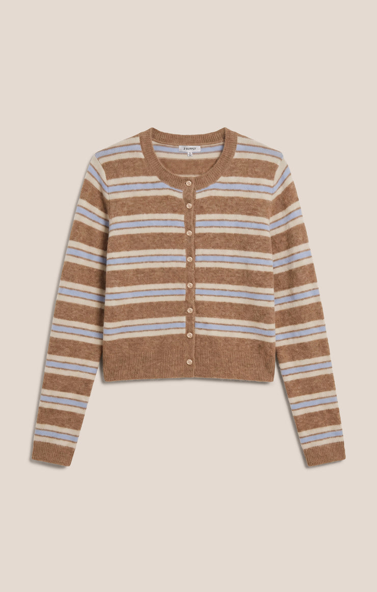 Z Supply Medina Stripe Cardigan- Golden Caramel