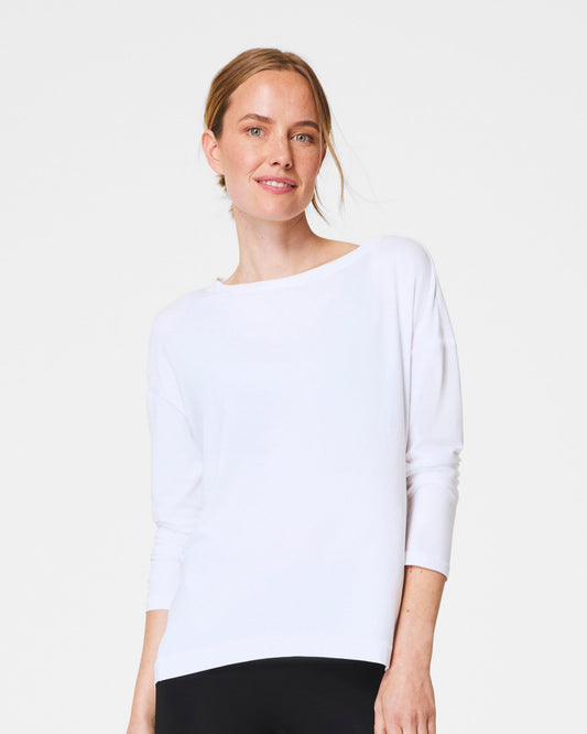 SPANX® Active Long Sleeve Top-Vivid White