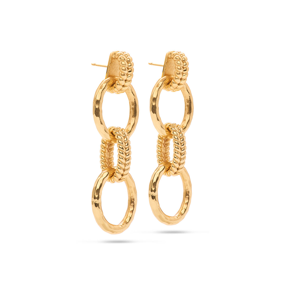 Capucine de Wulf “Cleopatra Regal” Double Link Earrings - Gold