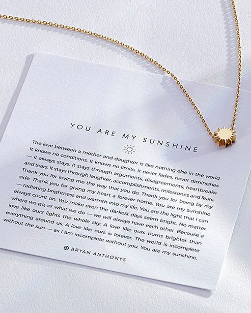 Bryan Anthonys "You Are My Sunshine" Icon Necklace-Gold