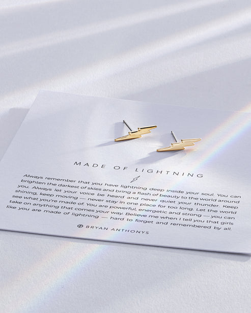Bryan Anthonys "Made of Lightning" Earrings-Gold