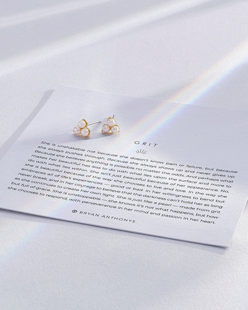 Bryan Anthonys "Grit" Pearl Studs-Gold