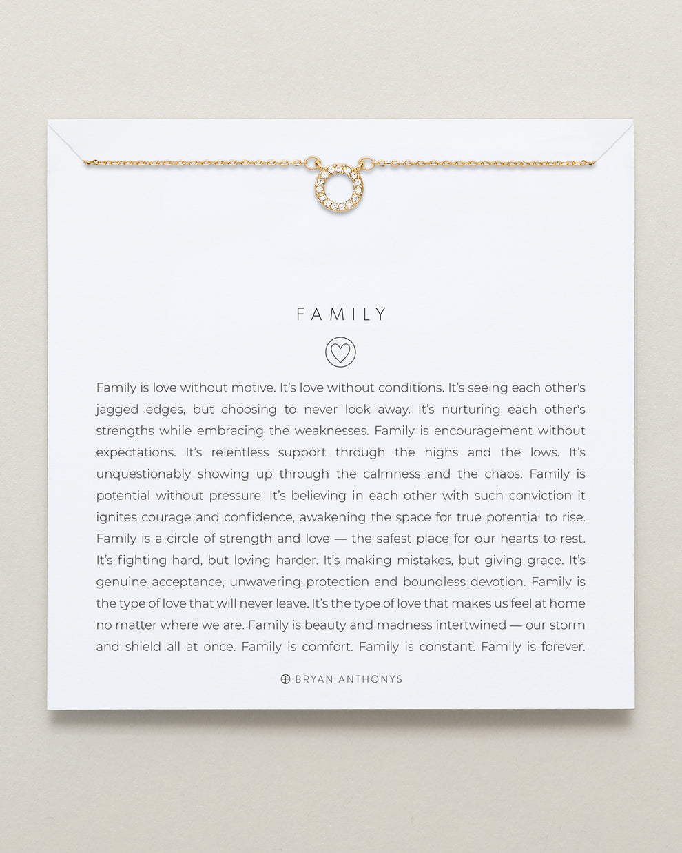 Bryan Anthonys "Family" Necklace-Gold