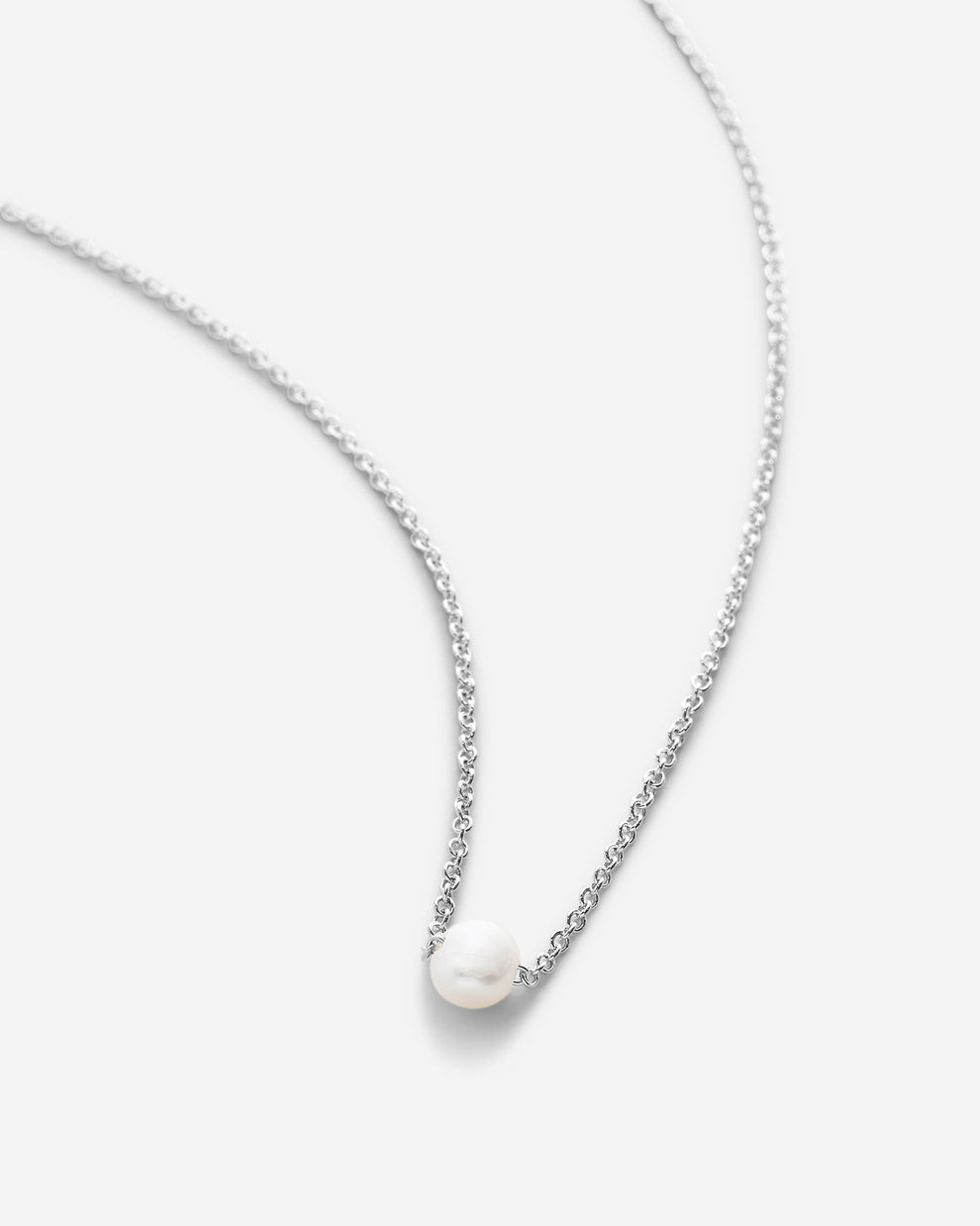 Bryan Anthonys "Grit" Pearl Necklace-Silver