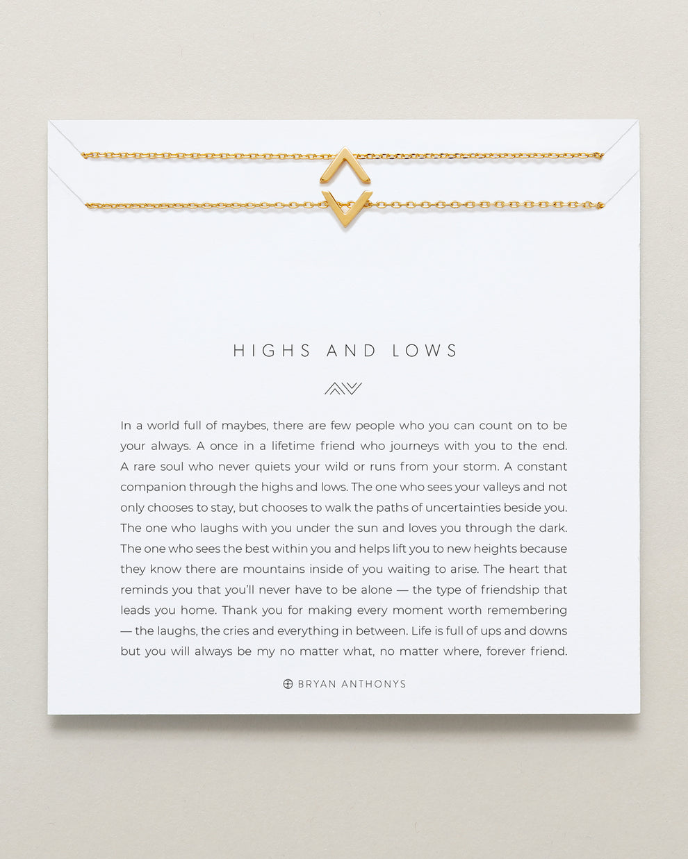 Bryan Anthonys "Highs and Lows" Necklace Set-Gold