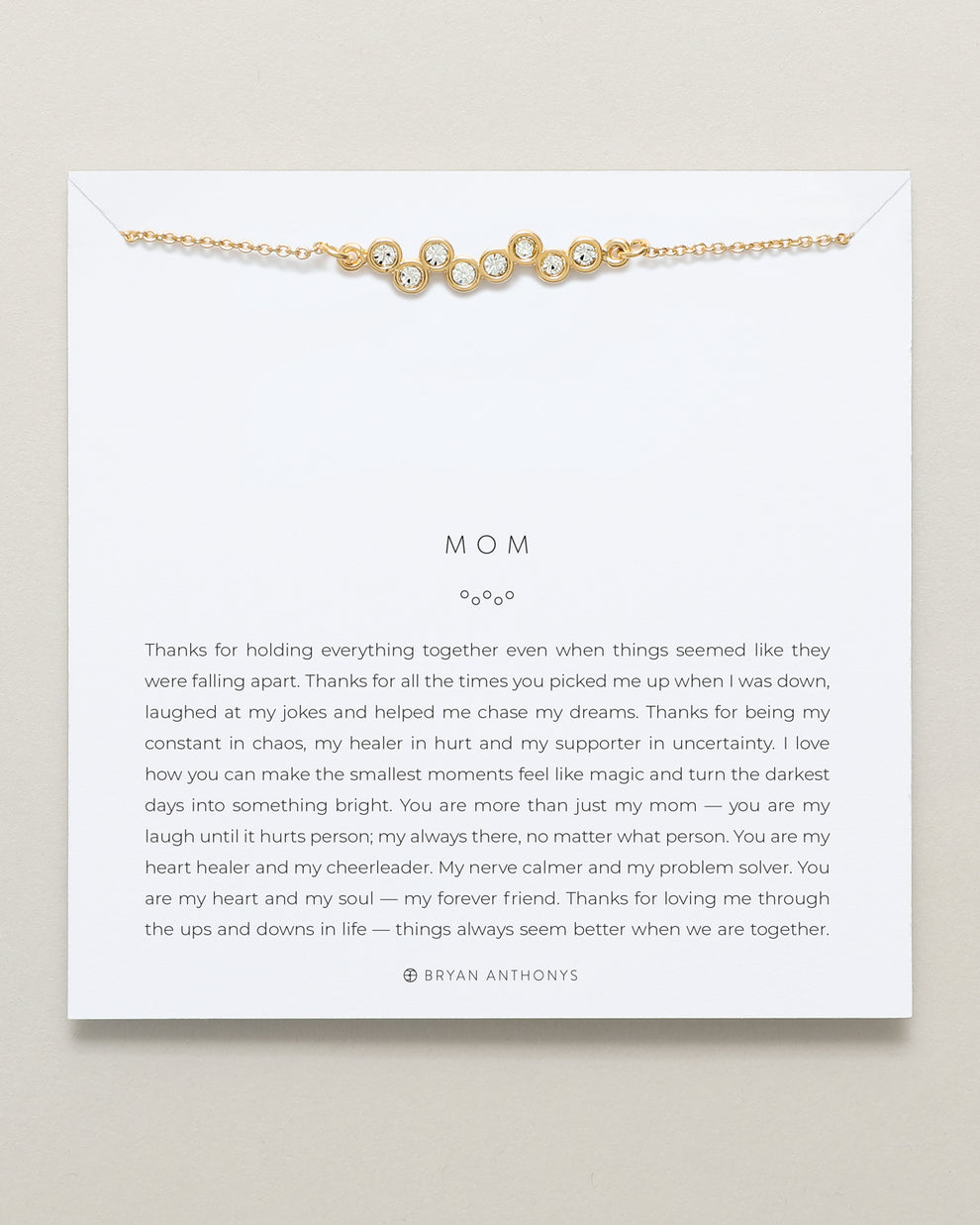 Bryan Anthonys "Mom" Necklace-Gold