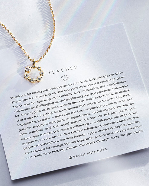 Bryan Anthonys "Teacher" Necklace-Gold