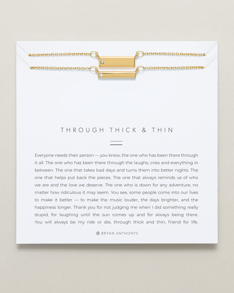 Bryan Anthonys "Through Thick & Thin" Necklace Set-Gold