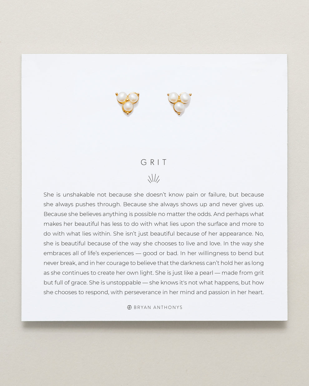 Bryan Anthonys "Grit" Pearl Studs-Gold