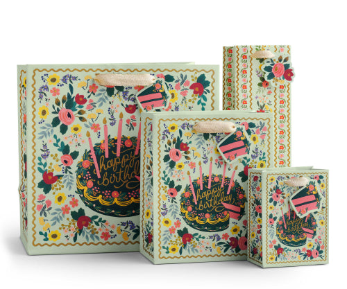 Rifle Paper Co. "Floral Cake" Gift Bag-3 Sizes