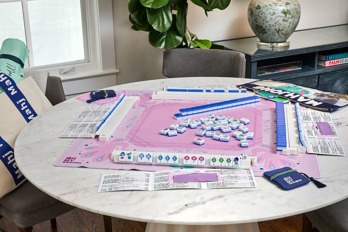 Oh My Mahjong Mahjong Mat-Birdie Pink