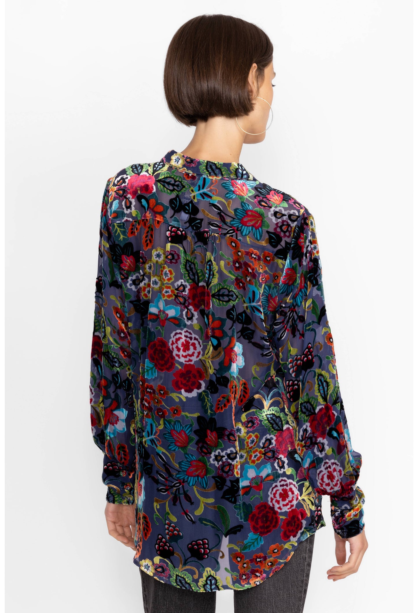 Johnny Was Minto Burnout Yrene Blouse-Multi