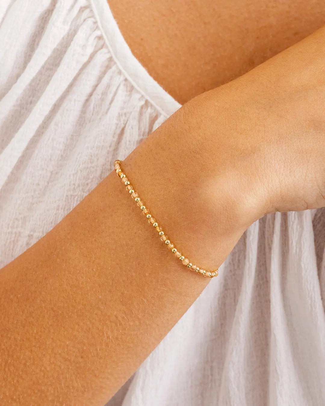 Gorjana Power Gemstone Brooks Bracelet for Abundance-Citrine