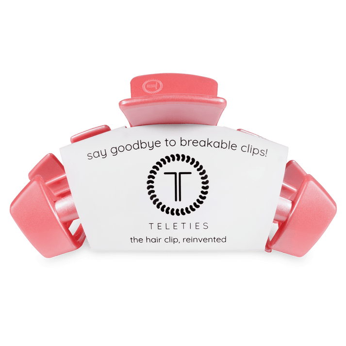 Teleties Classic Small Claw Hairclip-Calming Coral