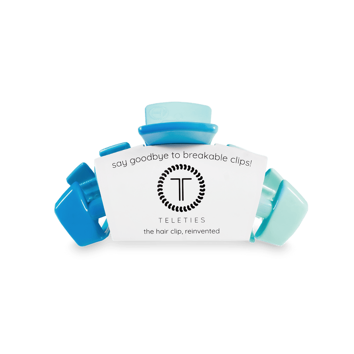 Teleties Classic Tiny Claw Hairclip-Pool Side