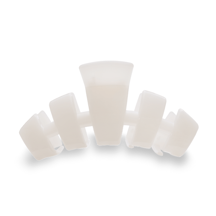 Teleties Classic Medium Claw Hairclip-Coconut White