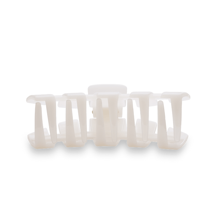 Teleties Classic Medium Claw Hairclip-Coconut White