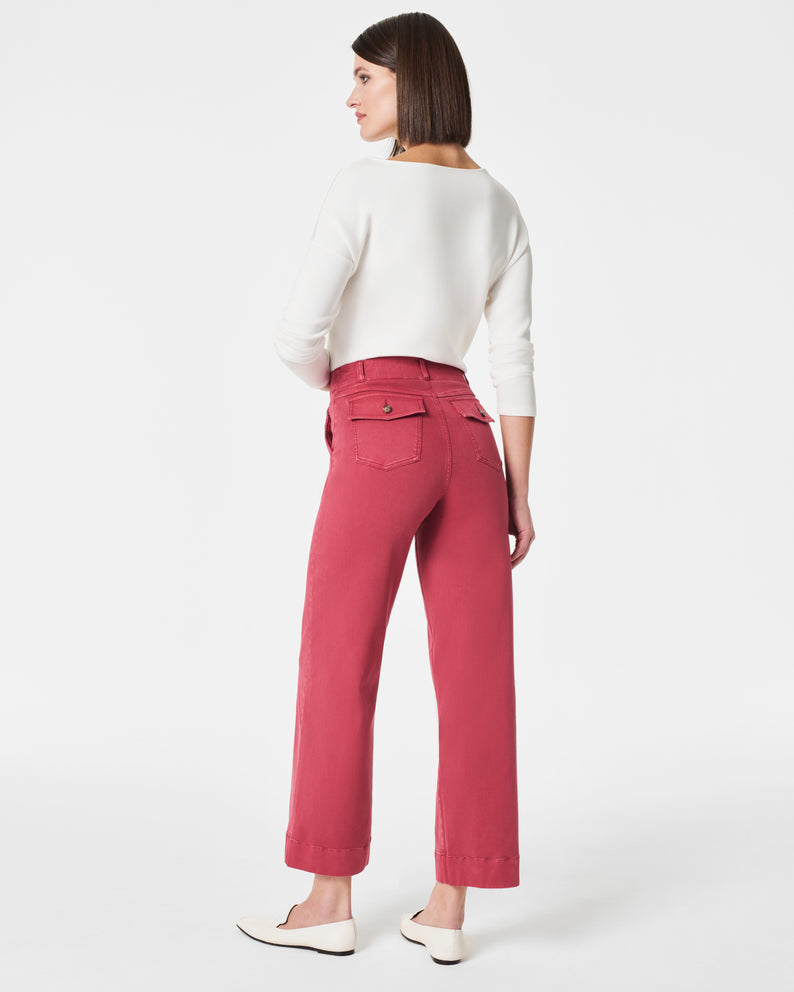 Spanx Stretch Twill Cropped Pant-Wild Rose