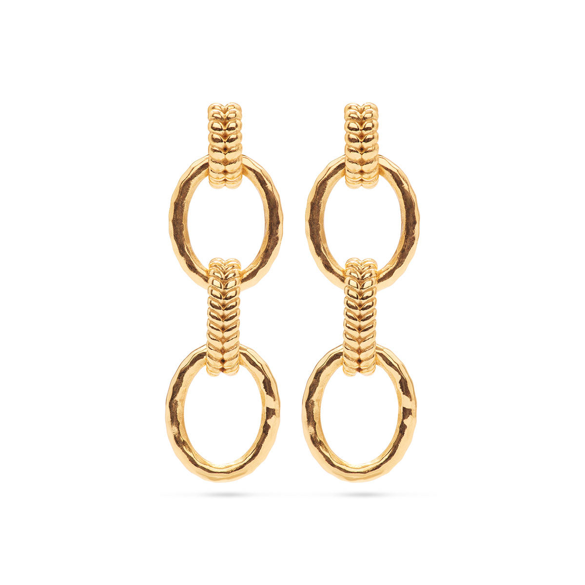 Capucine de Wulf “Cleopatra Regal” Double Link Earrings - Gold
