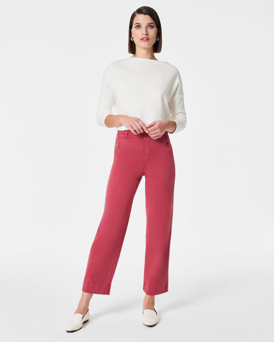 Spanx Stretch Twill Cropped Pant-Wild Rose