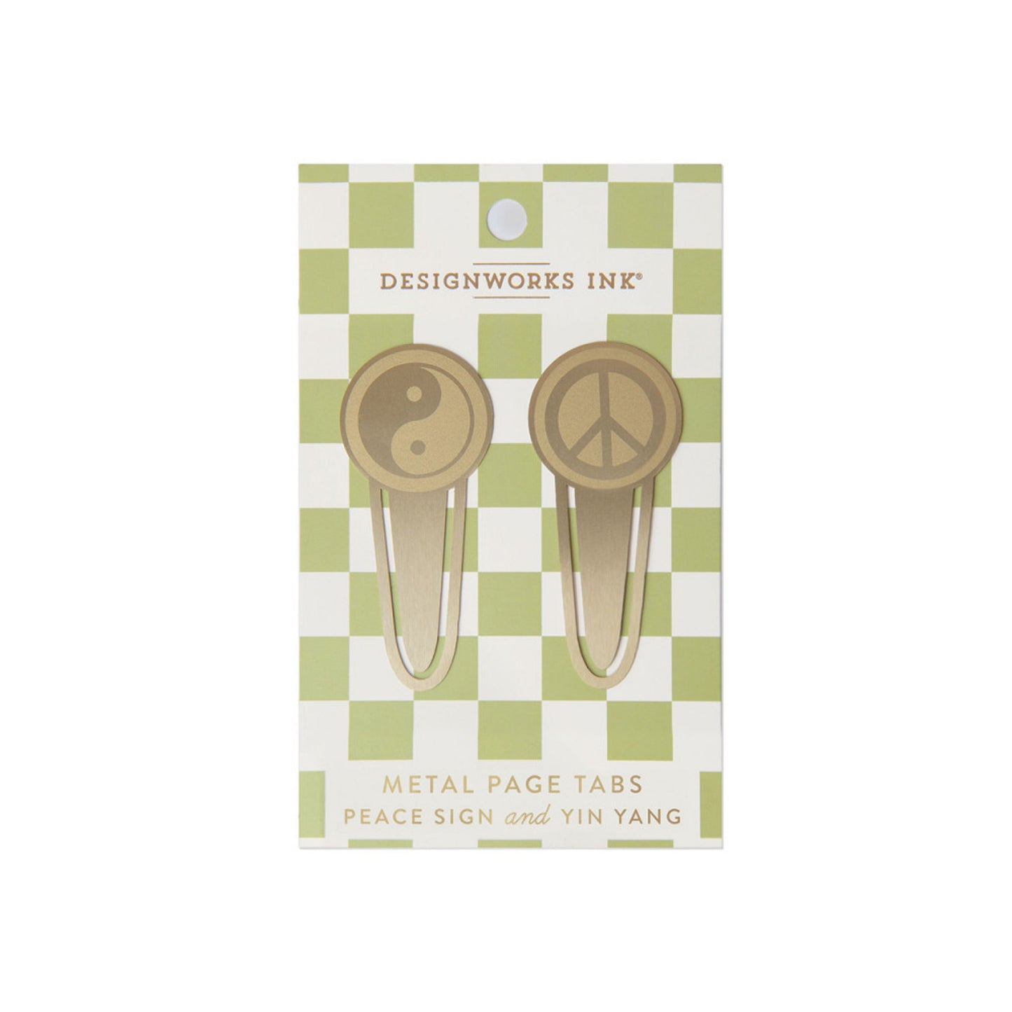 Designworks Ink Metal Page Tabs - Peace & Yin Yang