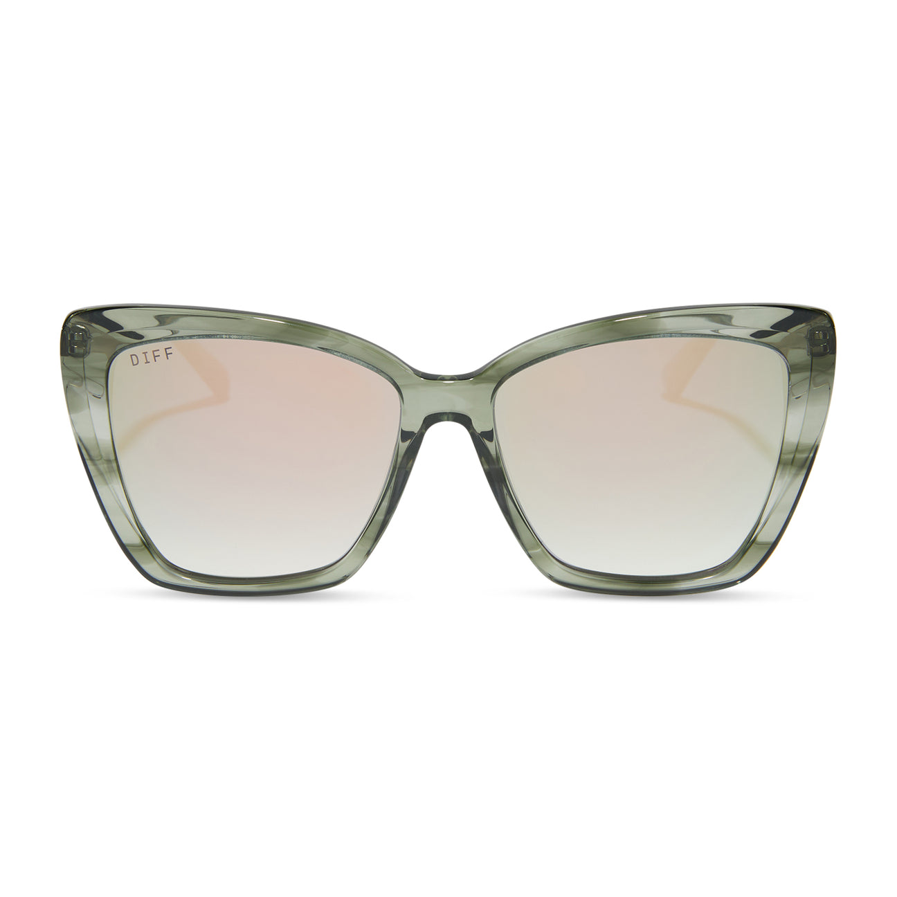 Diff Eyewear "Becky II" Cool Matcha + Cool Matcha Mirror