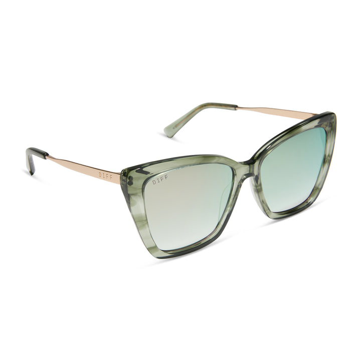 Diff Eyewear "Becky II" Cool Matcha + Cool Matcha Mirror