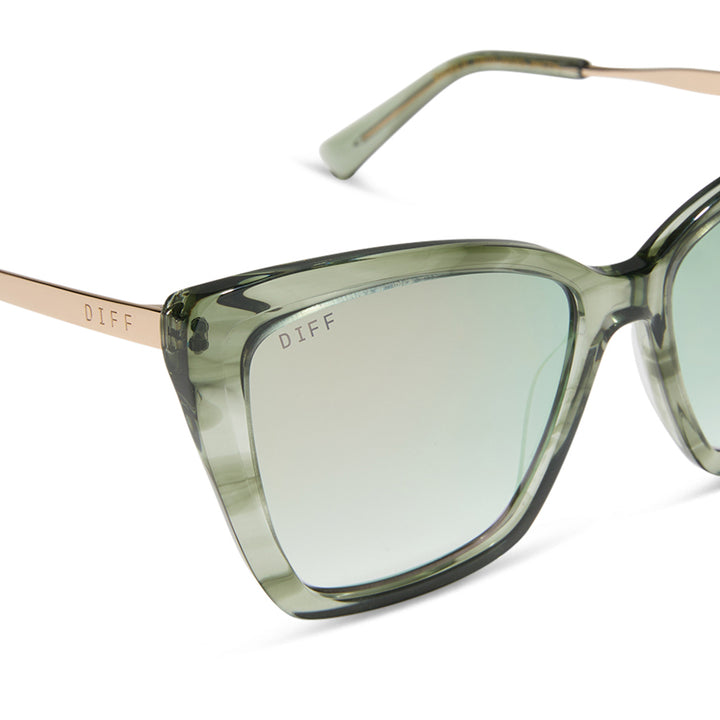 Diff Eyewear "Becky II" Cool Matcha + Cool Matcha Mirror