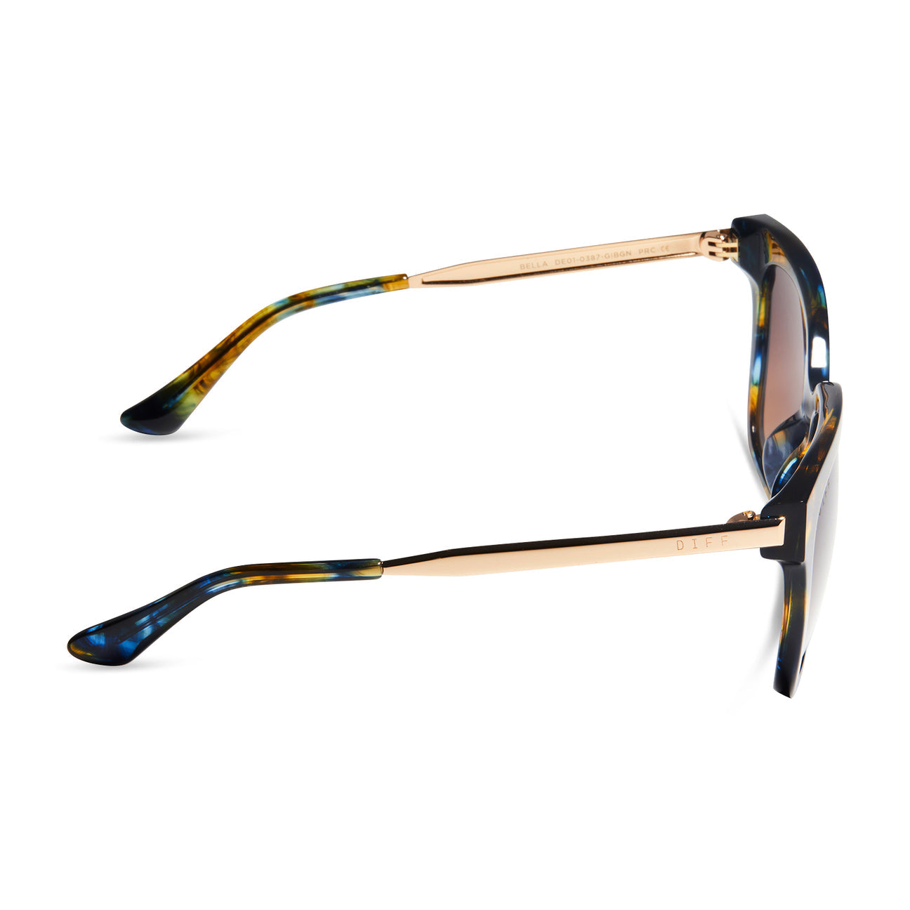 DIFF Eyewear Bella Glacial Tortoise Brown Gradient Sunglasses