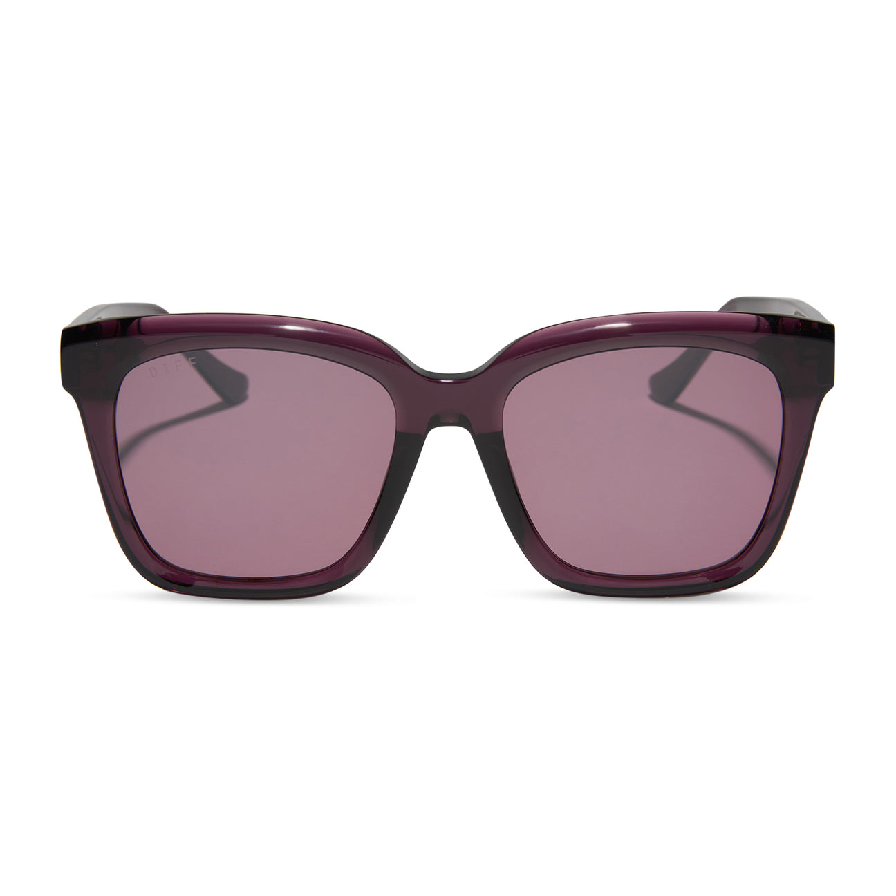 Diff Eyewear “Meredith” Aubergine Silver Flash Sunglasses