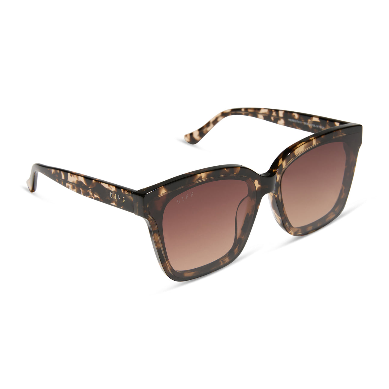 Diff Eyewear "Meredith II" Espresso Tortoise + Brown Gradient